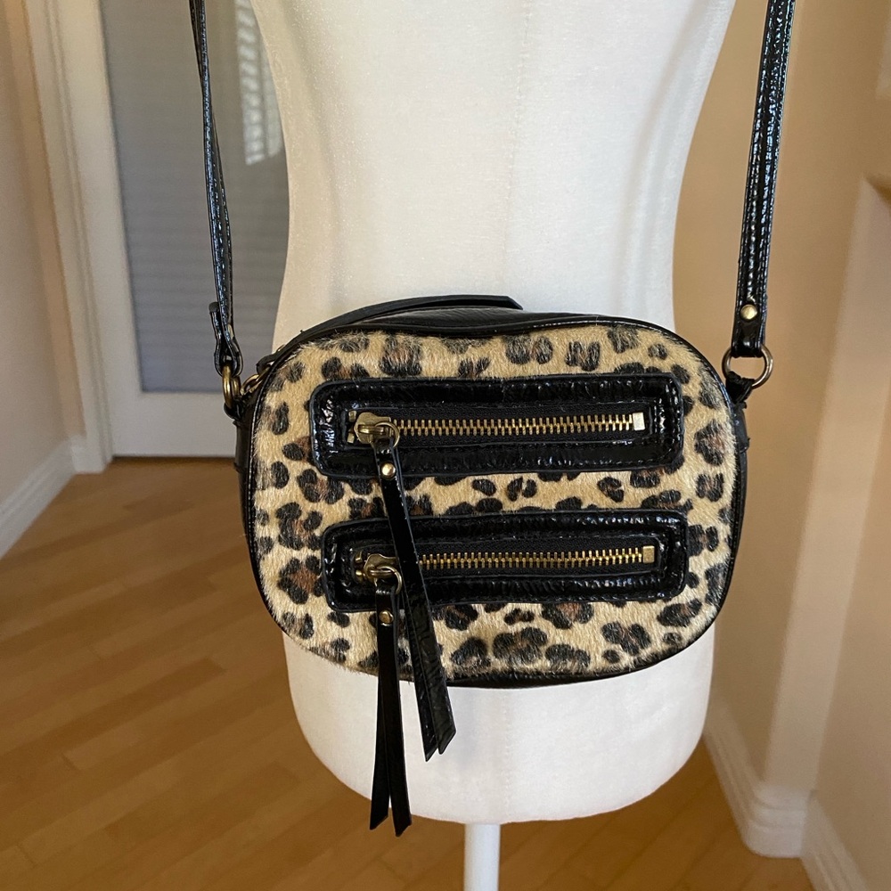 Steve Madden Crossbody Bag Animal Print with Black Trim